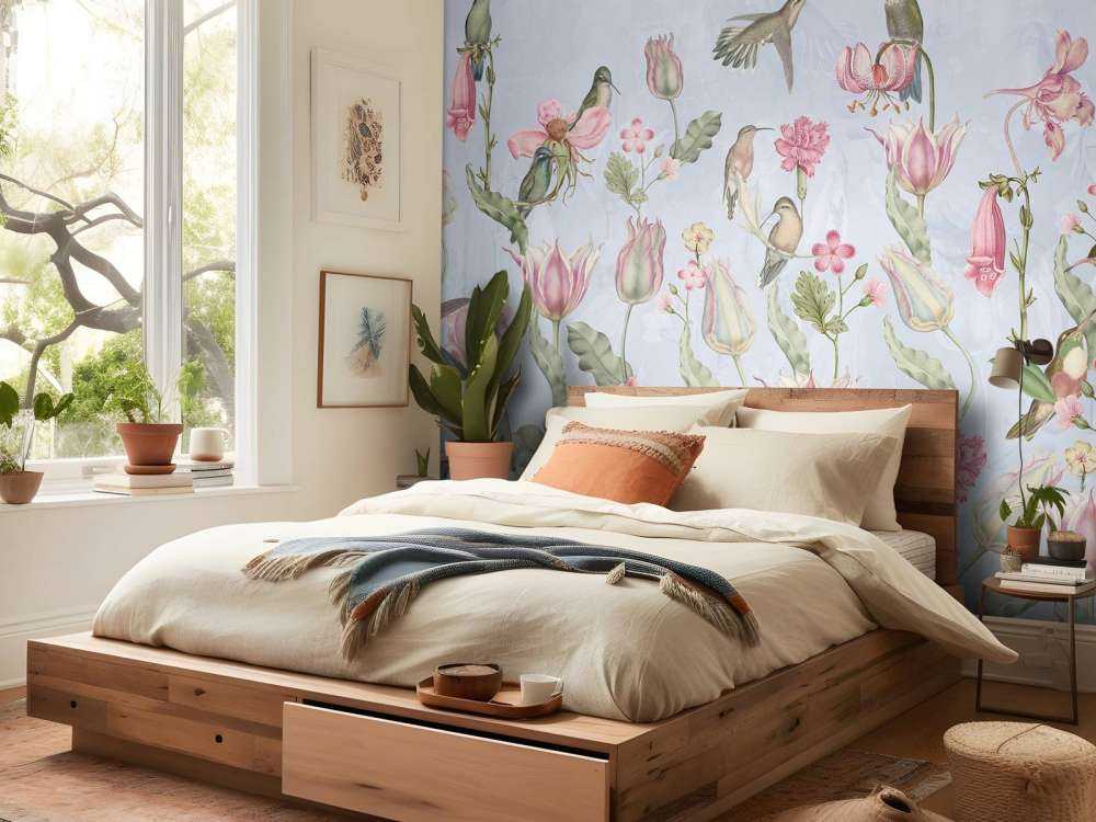 Frühling Kolibri Symphonie - Pastellblaue Serenade