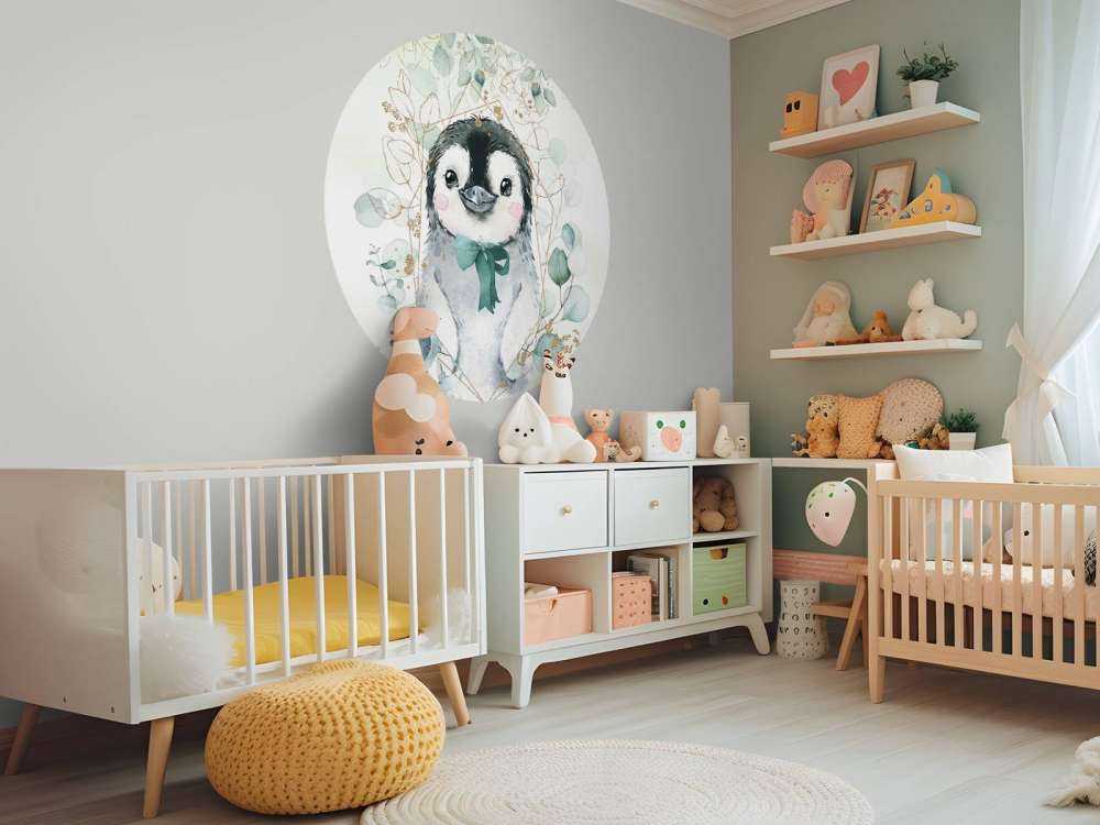 Kleiner Pinguin und grüne Schleife