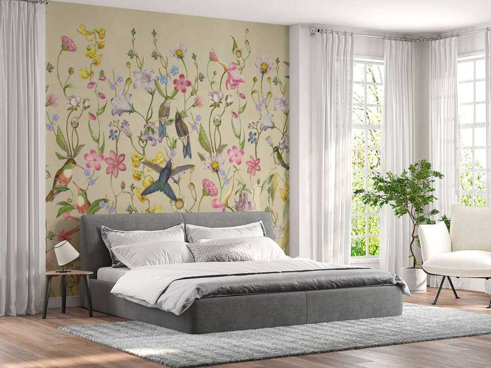 Vögel in Blüte