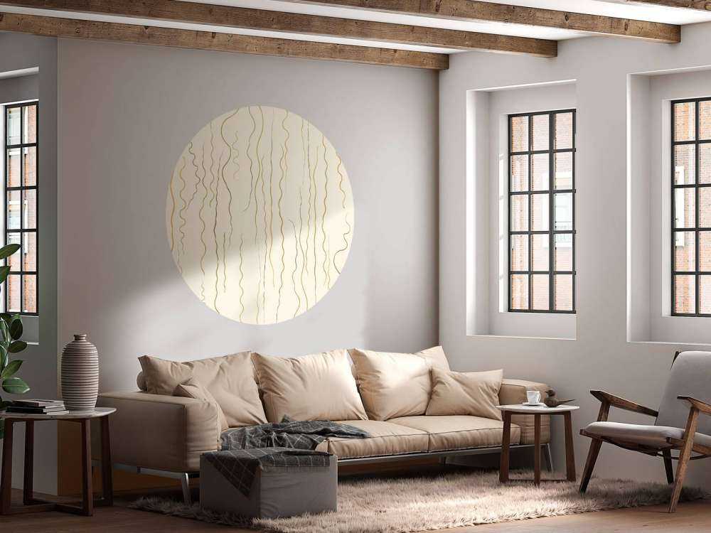 Organische Linien Gras beige