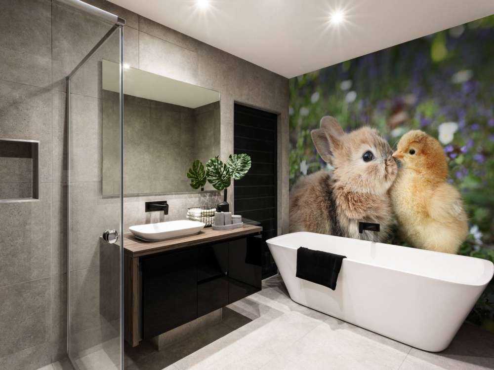 Kaninchen und Küken