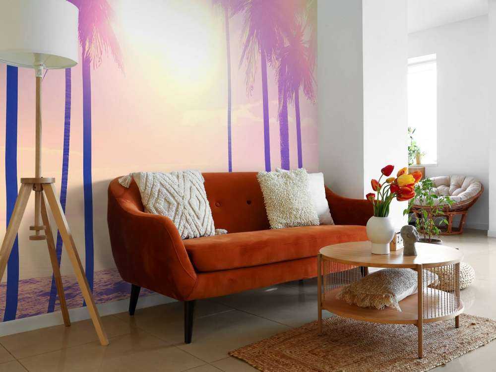 Vintage Palmen und Meer