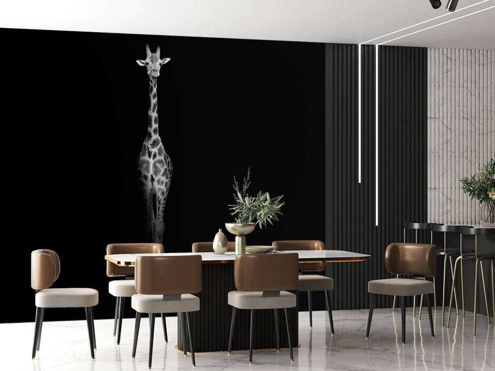 Giraffe schwarz-weiß