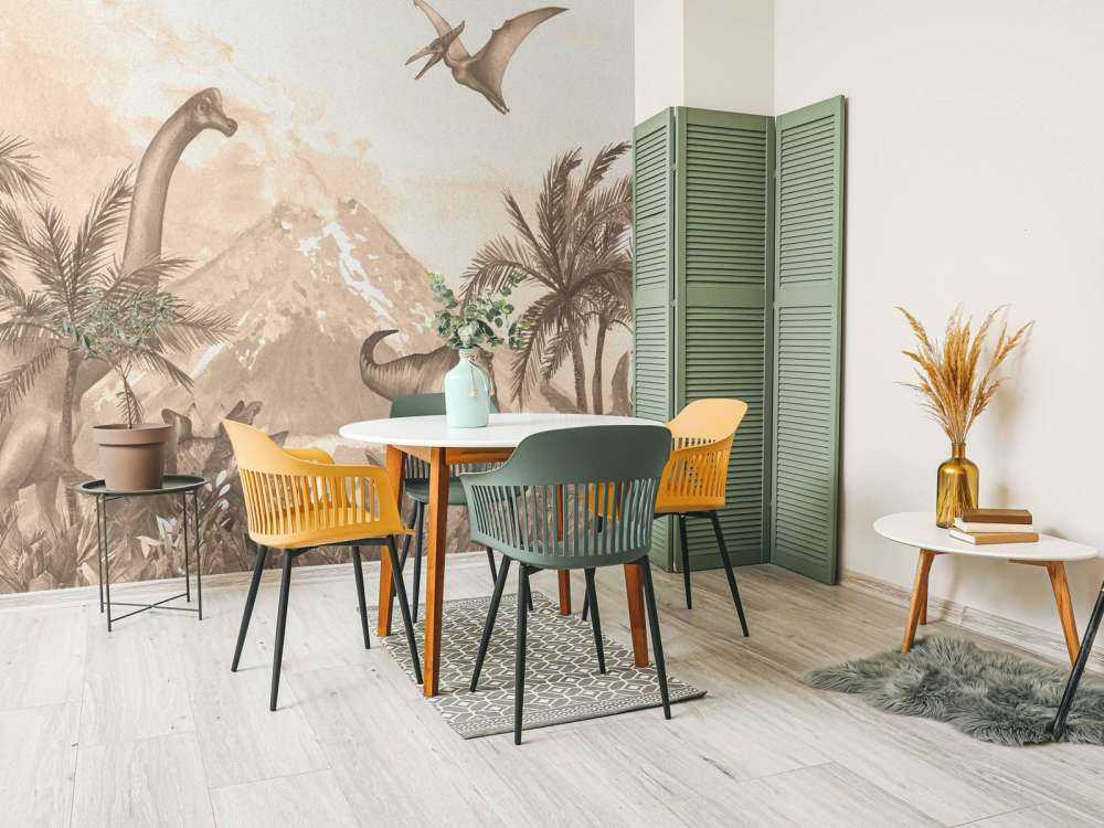 Verschiedene Dinosaurier in Taupe