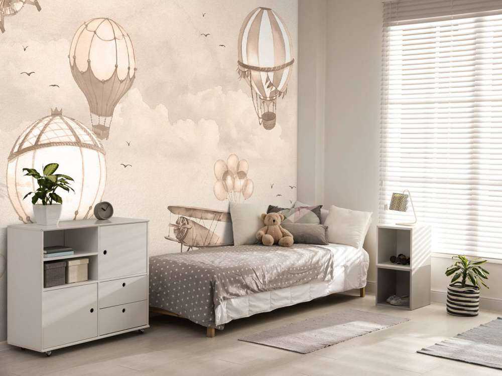 Himmelsballons in Taupe