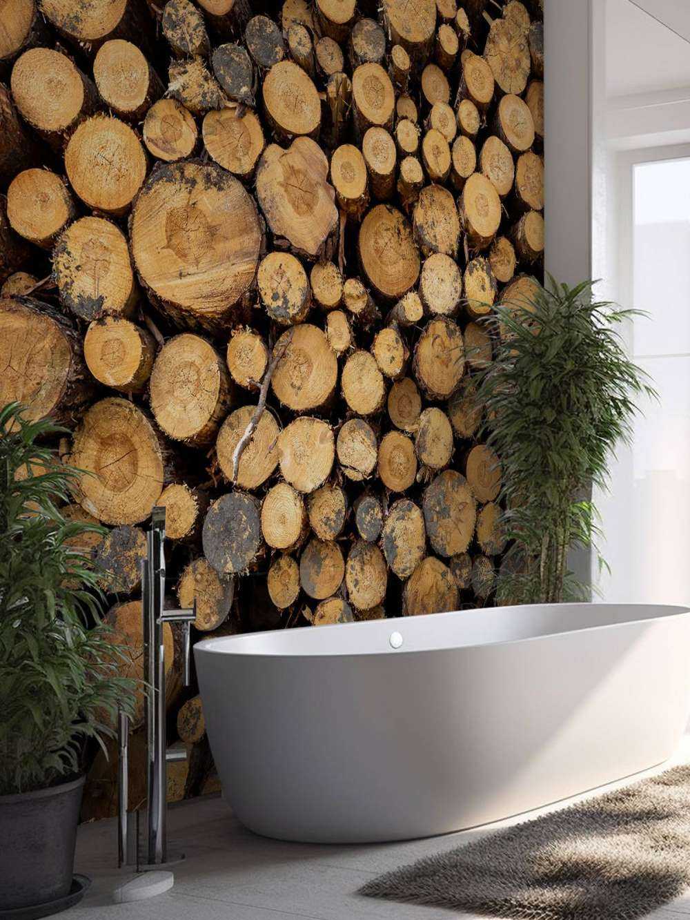 Stapel von Baumstämmen