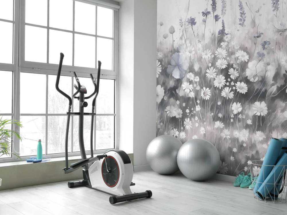 Üppiges Grün des Sommers Sanftes Beige