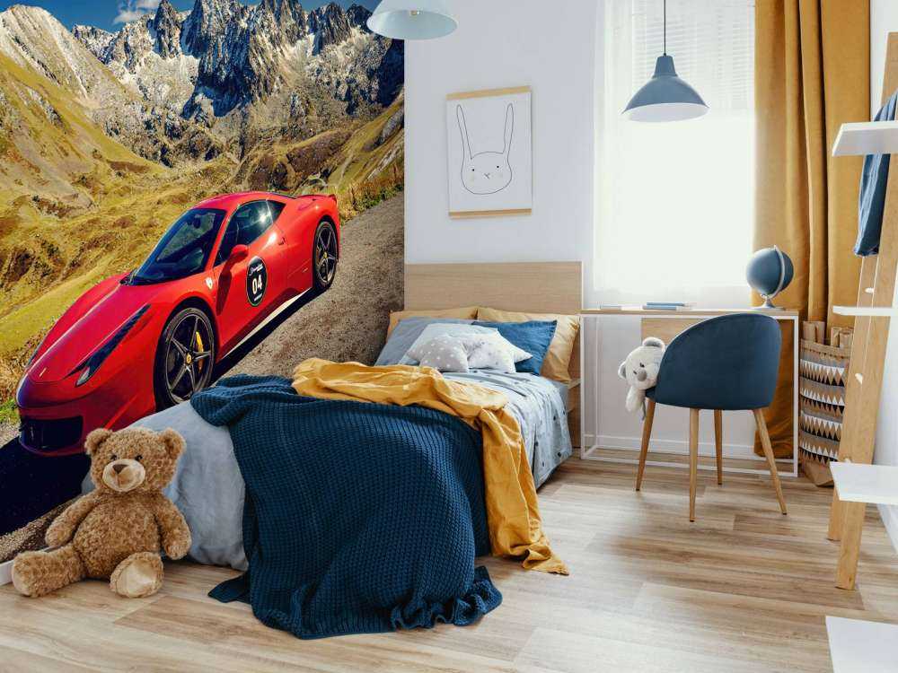 Ferrari 458 mit Alpentoppen