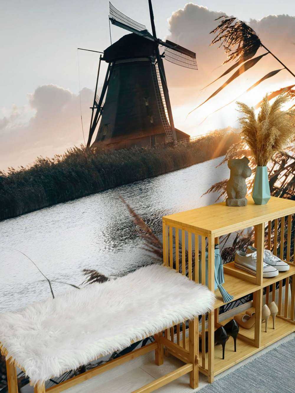 Windmühle bei Sonnenaufgang
