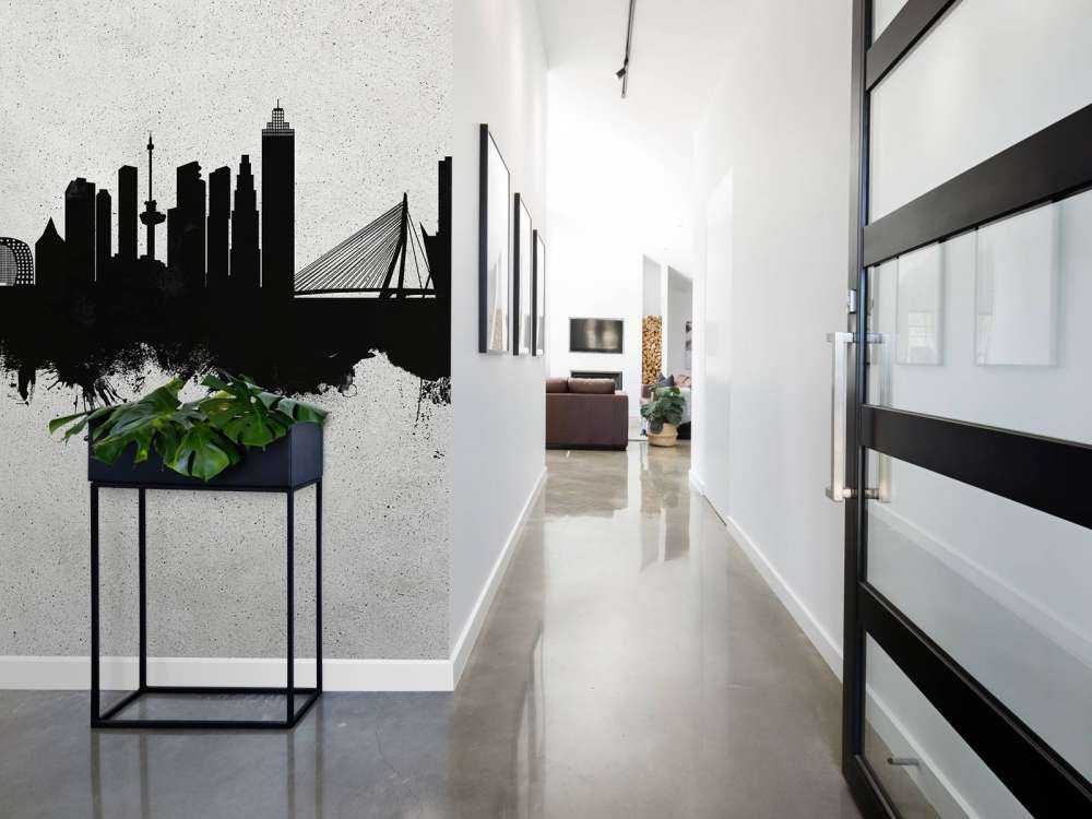 Aquarell-Skyline, Rotterdam