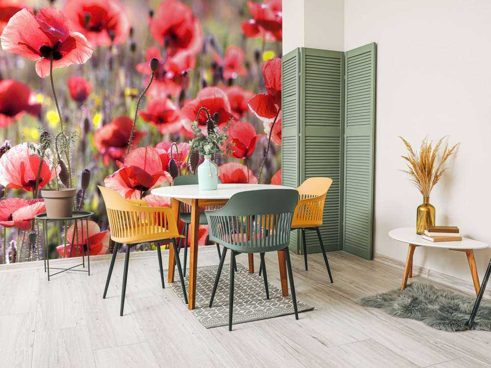 Mohn im Vintage-Look