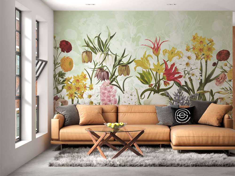 Frühjahrsblumen - Frisches Minzgrün