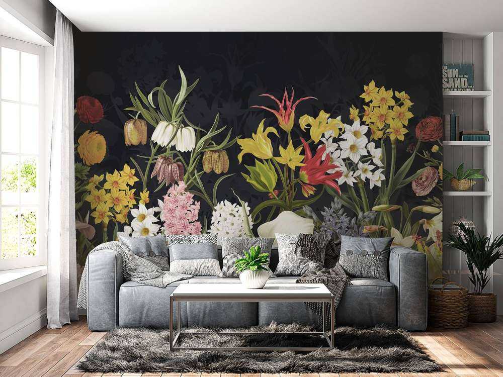 Frühjahrsblumen - Silberfrostgrau