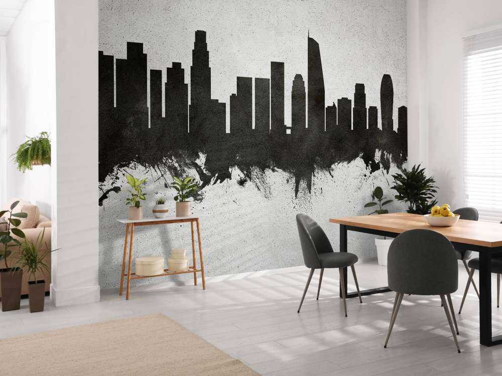 Aquarell-Skyline, Los Angeles