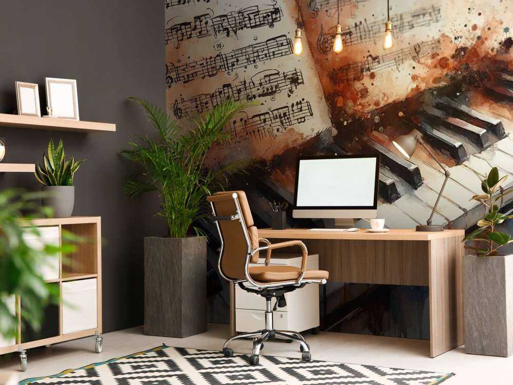 Melodische Harmonie in künstlerischen Strichen eingefangen