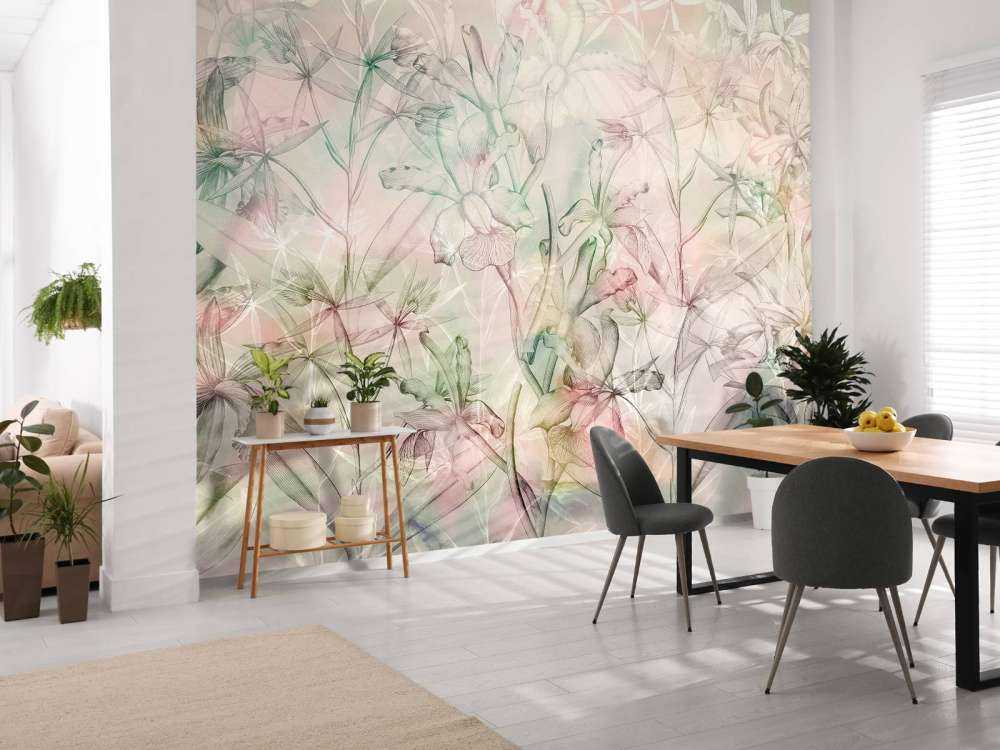 Orchideen-Mirage in sanften Pastelltönen