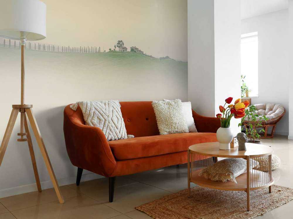 Neblige italienische Landschaft
