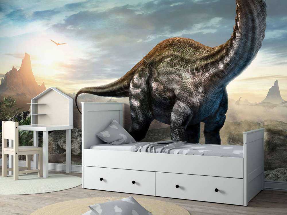 Apatosaurus in den Bergen