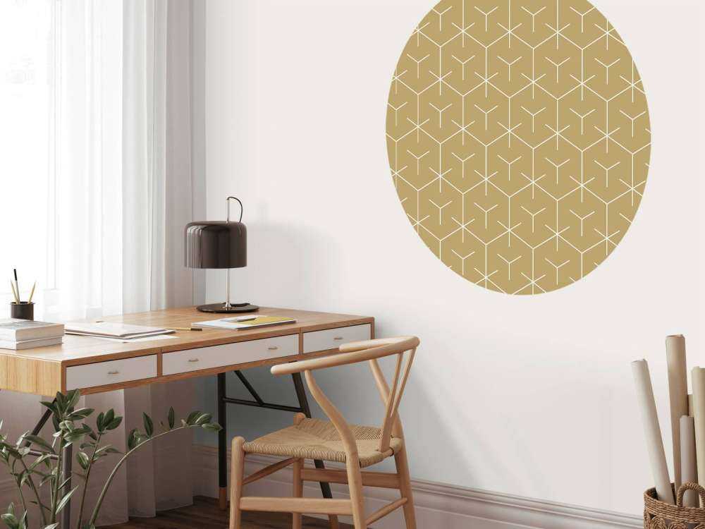 Geometrische Sechsecke, gold