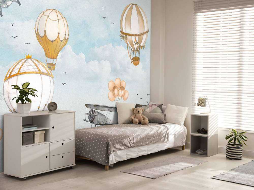 Heißluftballons Aquarell