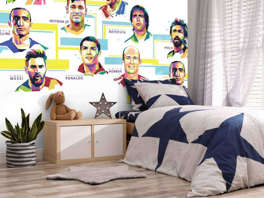 Tapete mit Fußballspieler