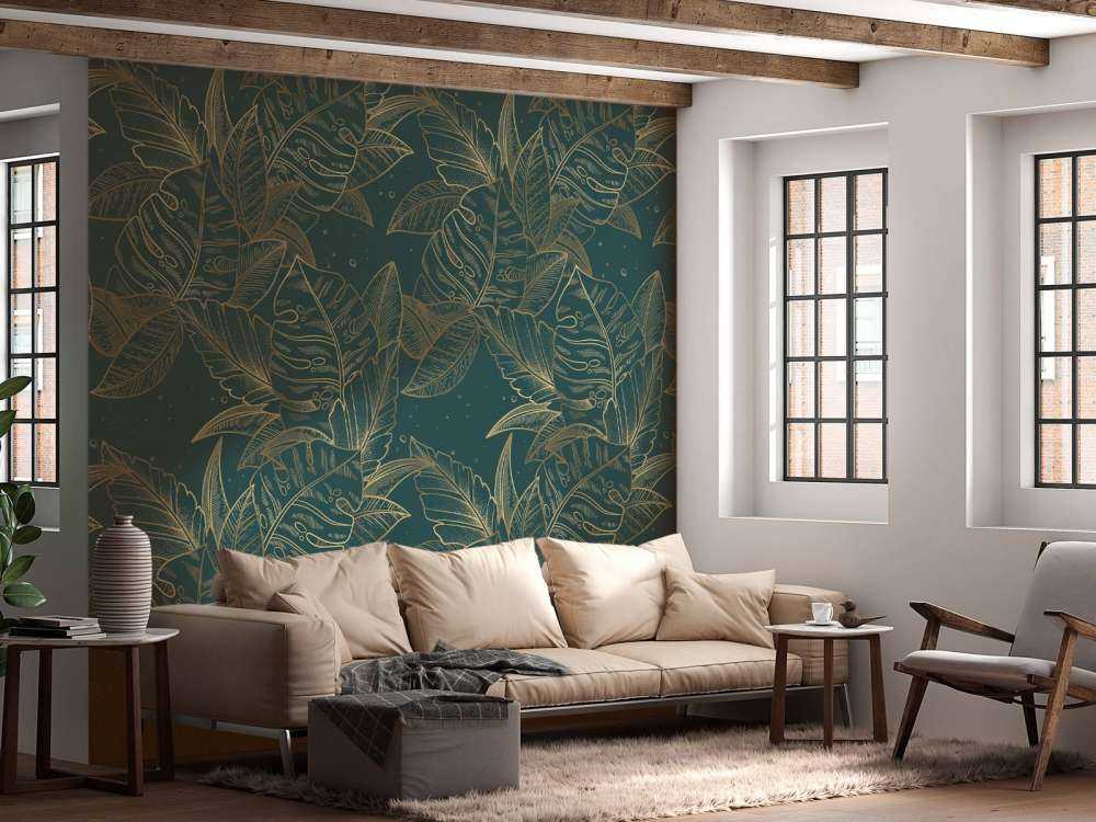 Monstera in Petrol