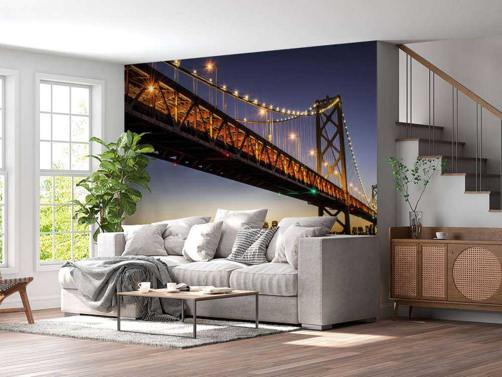 Bay Bridge mit Licht