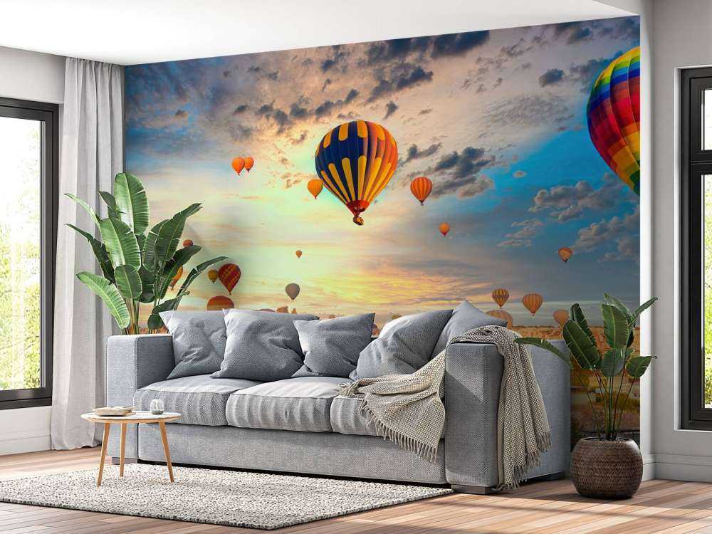 Schöne Heißluftballons