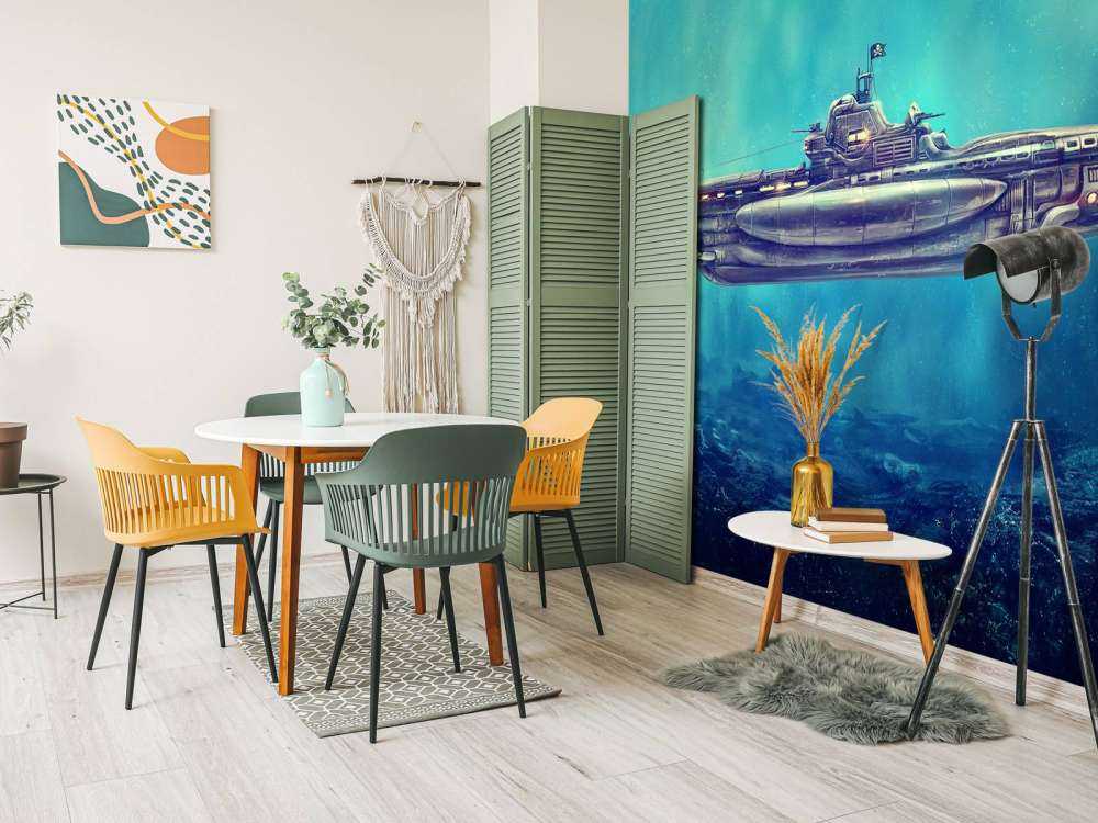 Piraten-U-Boot in der Unterwasserwelt