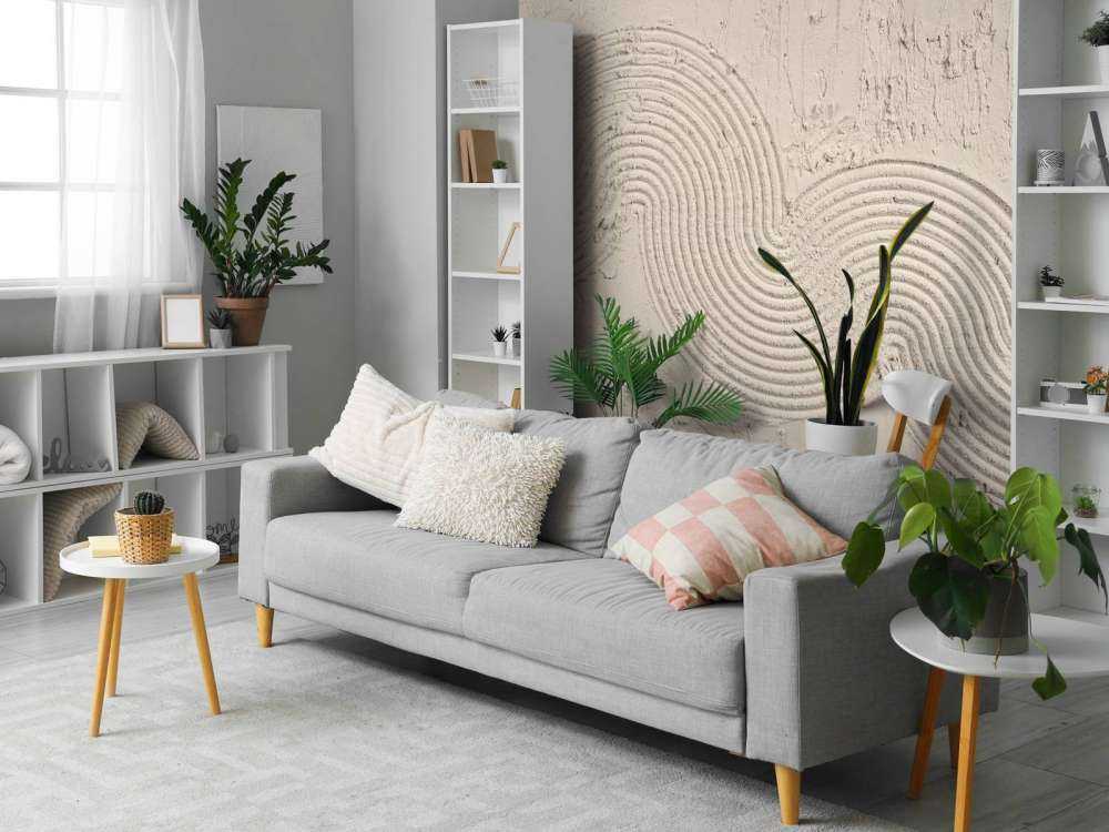 Zen Garden Textur in Leinen