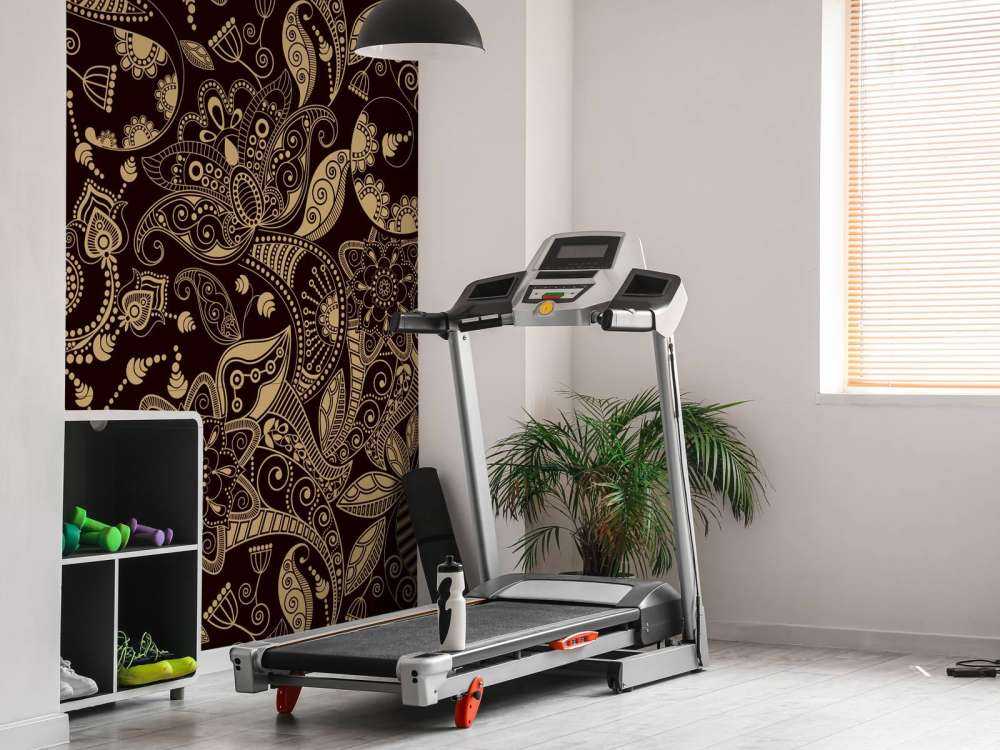 Goldene Blumenmuster