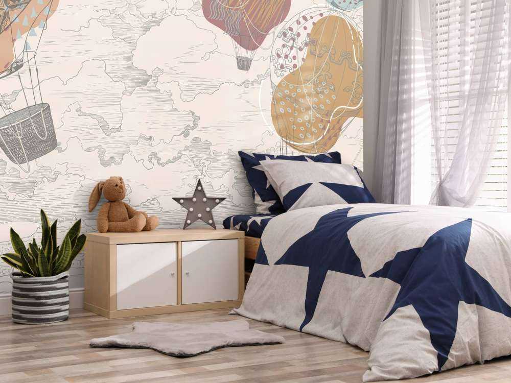 Farbige Heißluftballons