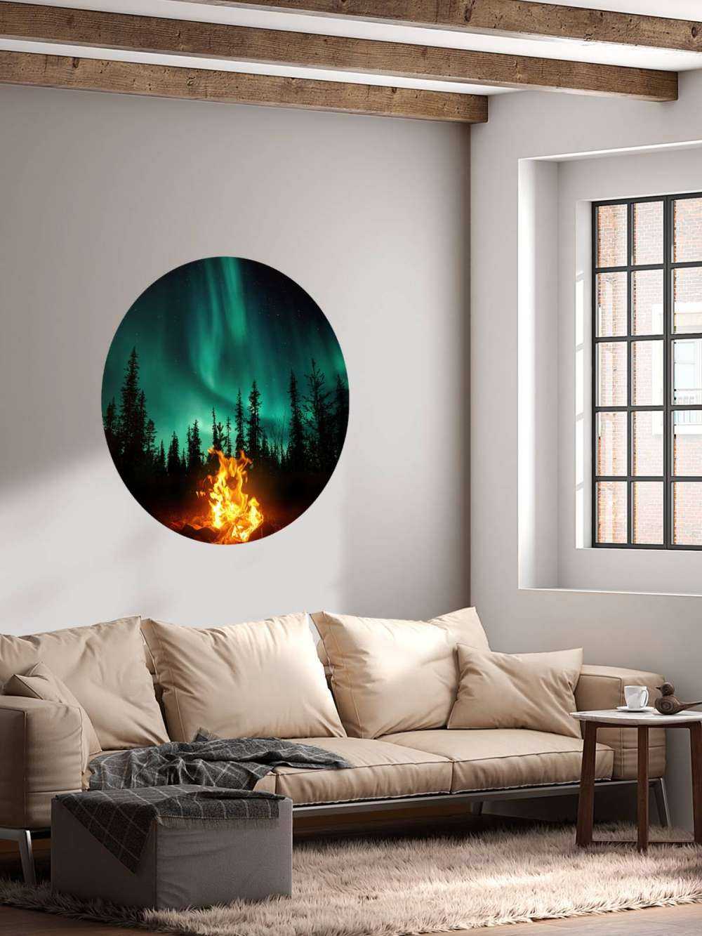 Lagerfeuer unter dem Nordlicht