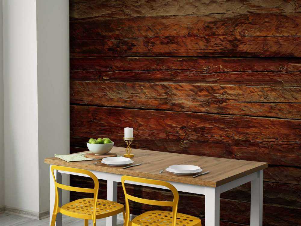 Wand aus Holz