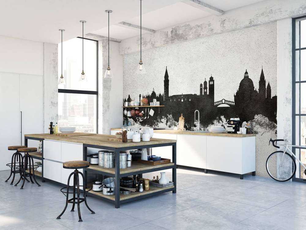 Aquarell-Skyline, Venedig