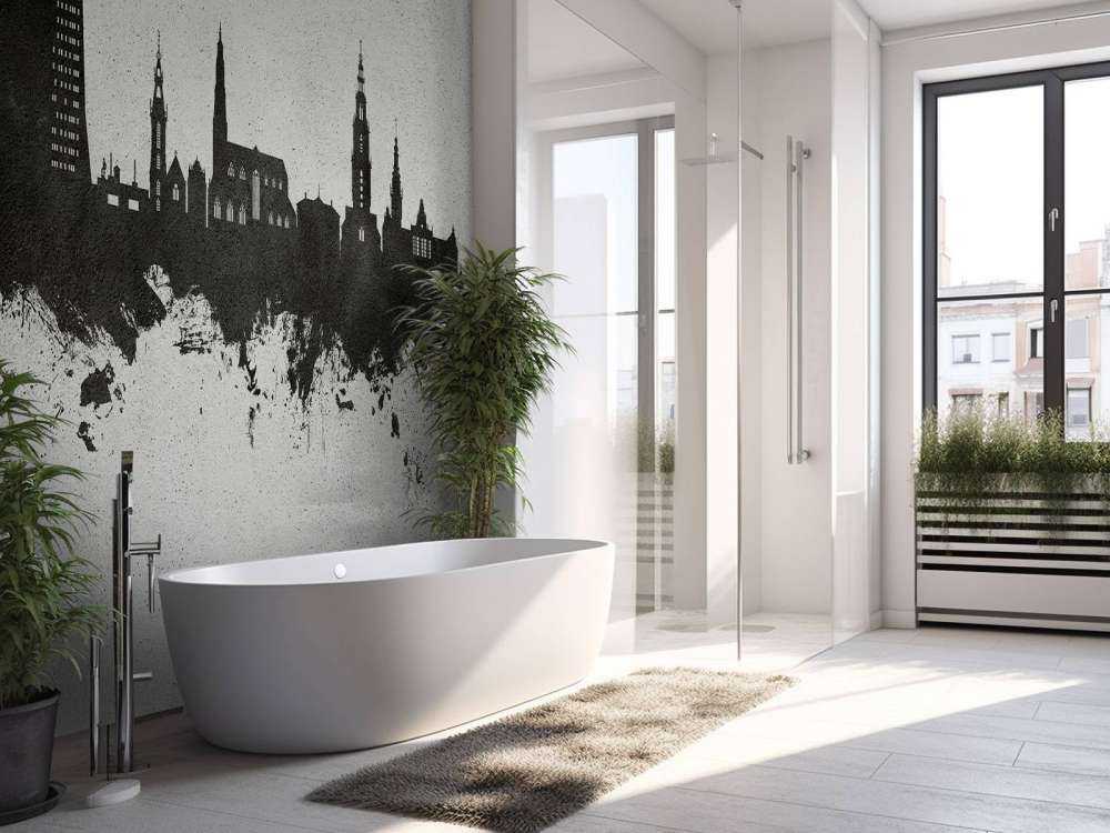 Aquarell-Skyline, Groningen