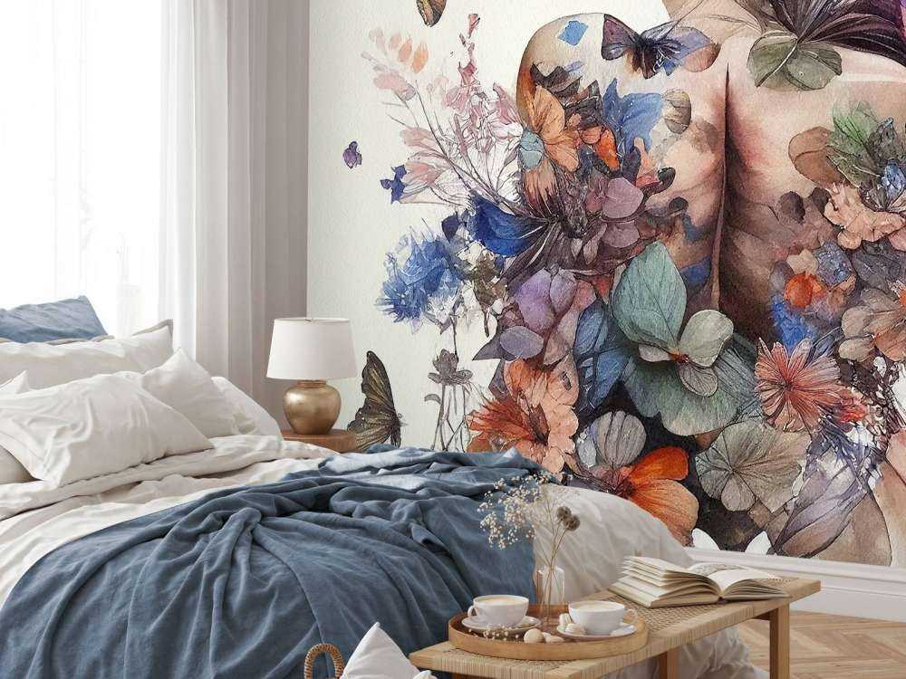 Watercolor Butterfly Woman Body #2