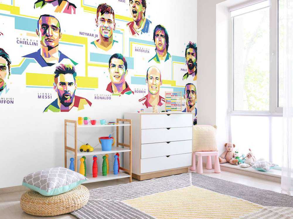 Tapete mit Fußballspieler