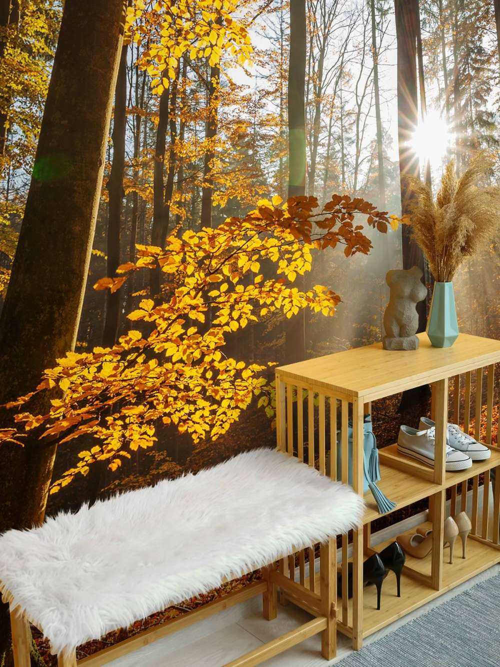 Tapete mit einem herbstlichen Wald