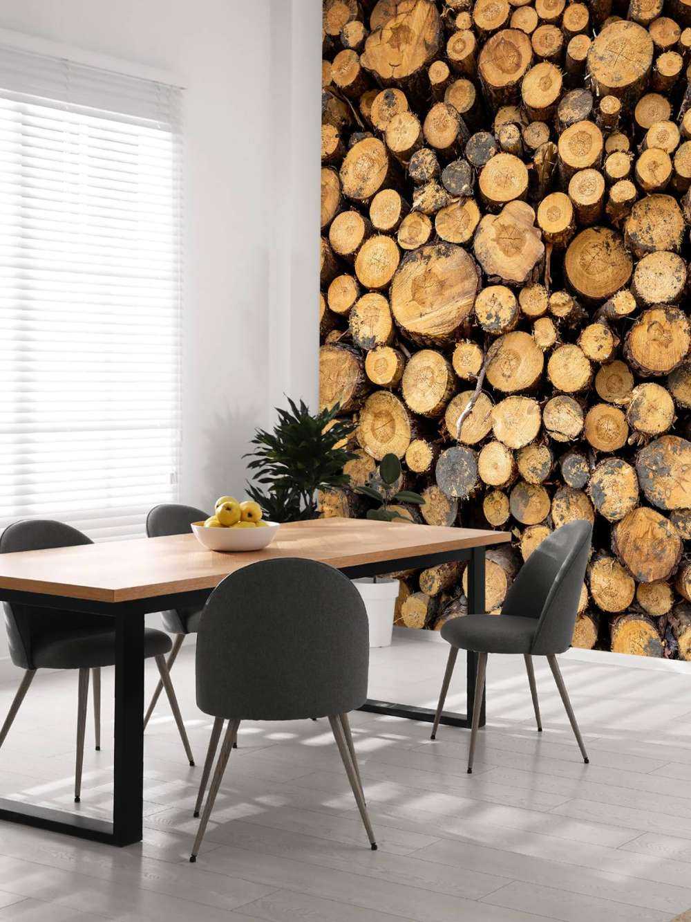 Stapel von Baumstämmen