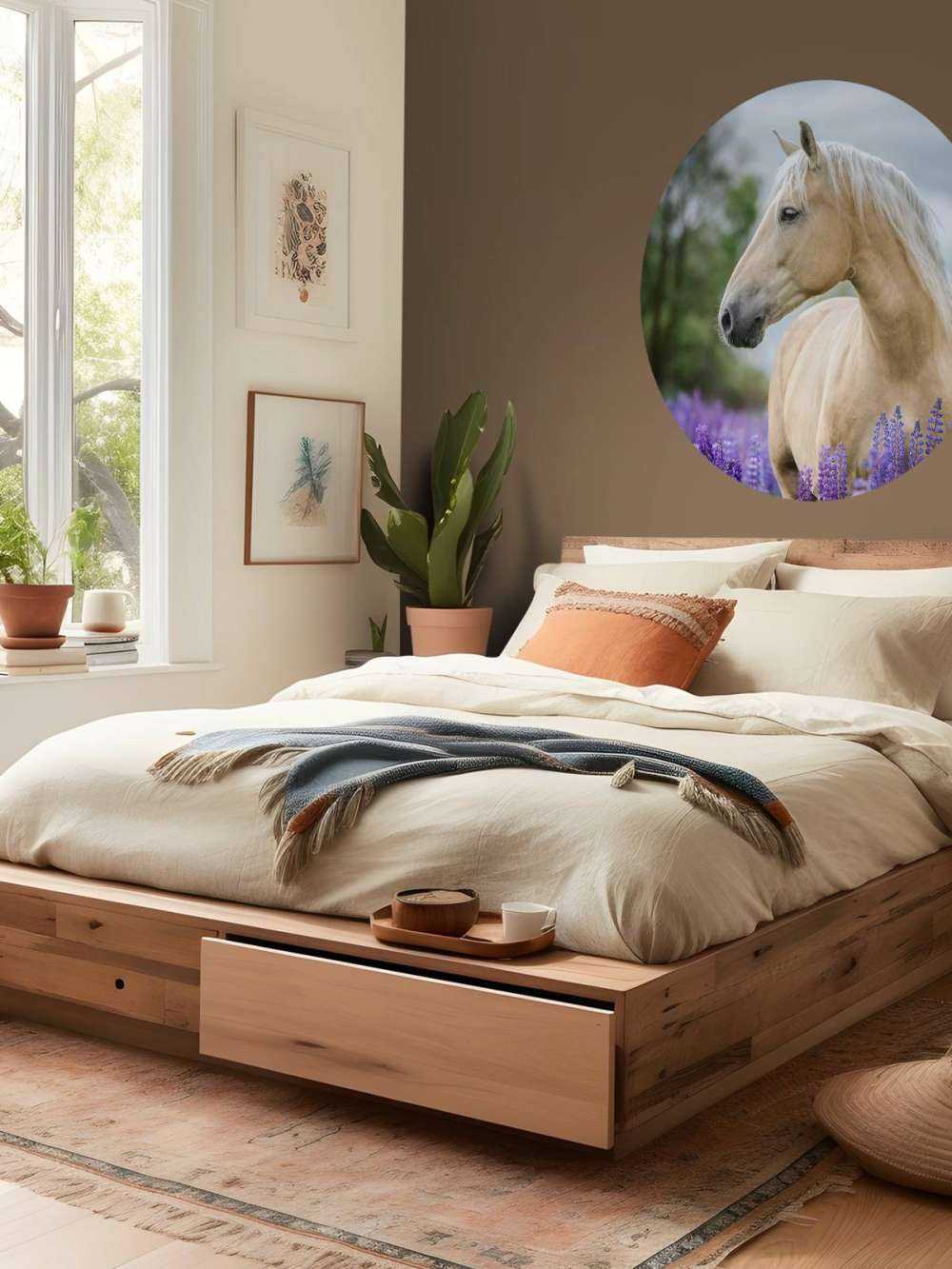 Pferd zwischen den Schmetterlingsblüten