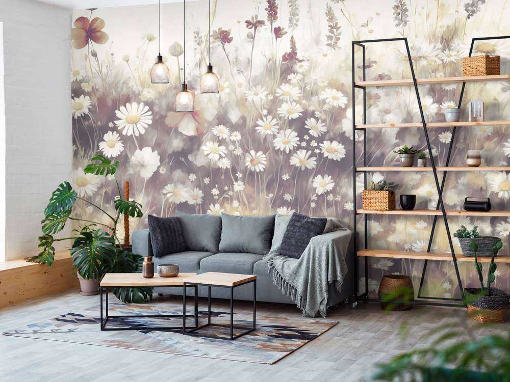 Üppiges Grün des Sommers Goldbraun