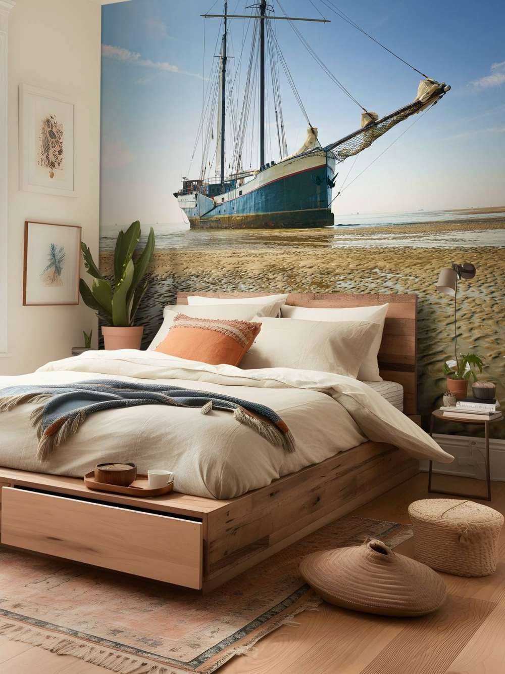 Schiff auf dem Wattenmeer