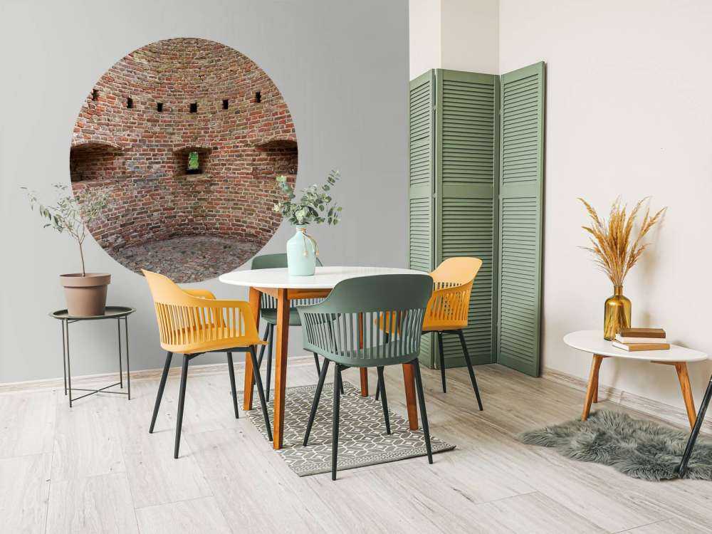 Gebogene Stadtmauer