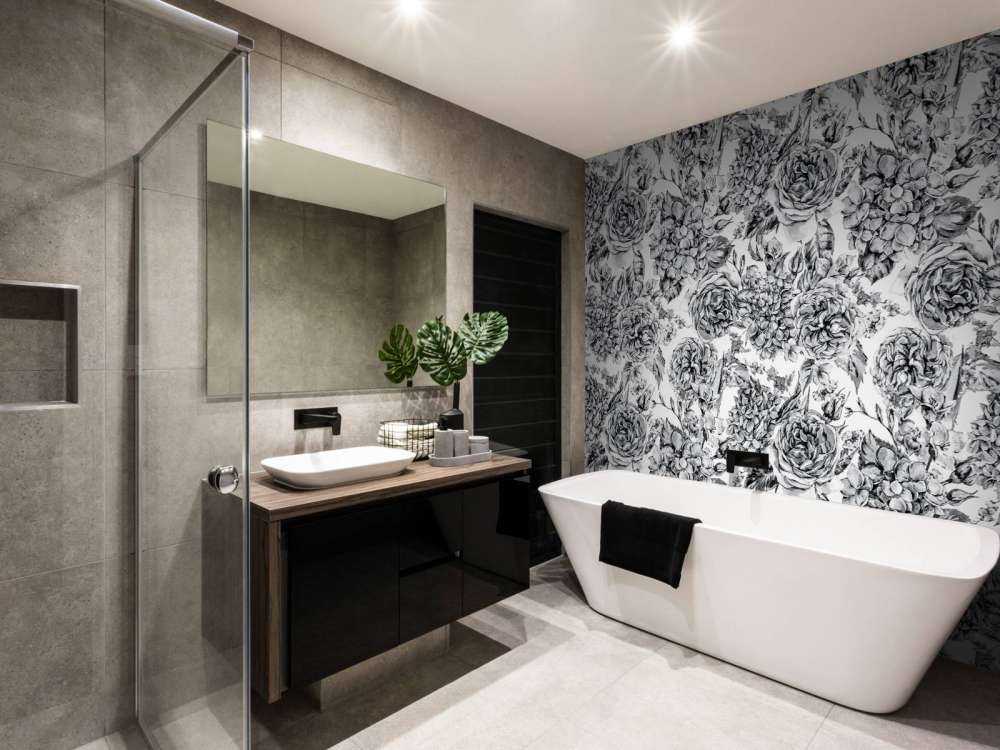 Schwarz-Weißer Blumengarten