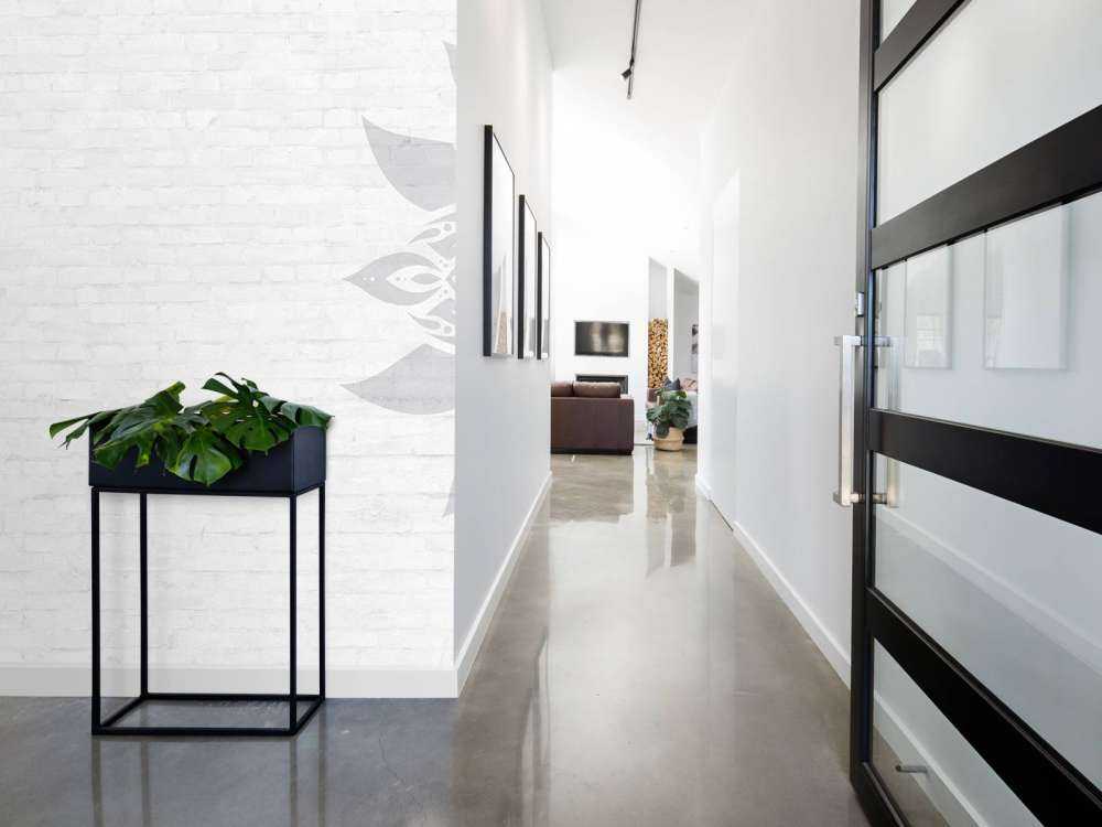 Grau Weiß Mandala Blüte