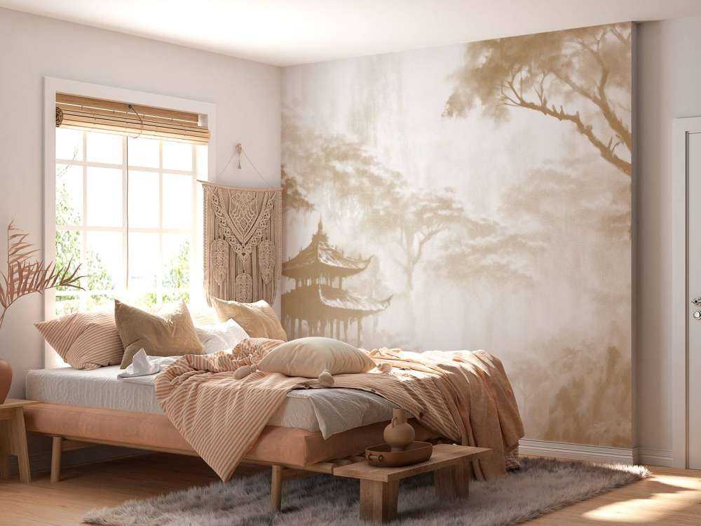 Nebeliges Orientalisches Pavillon, taupe