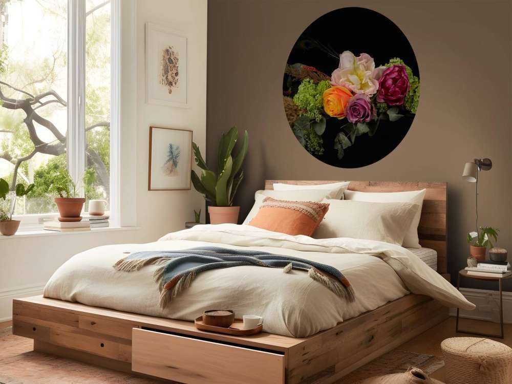 Blumenstrauß mit Feder