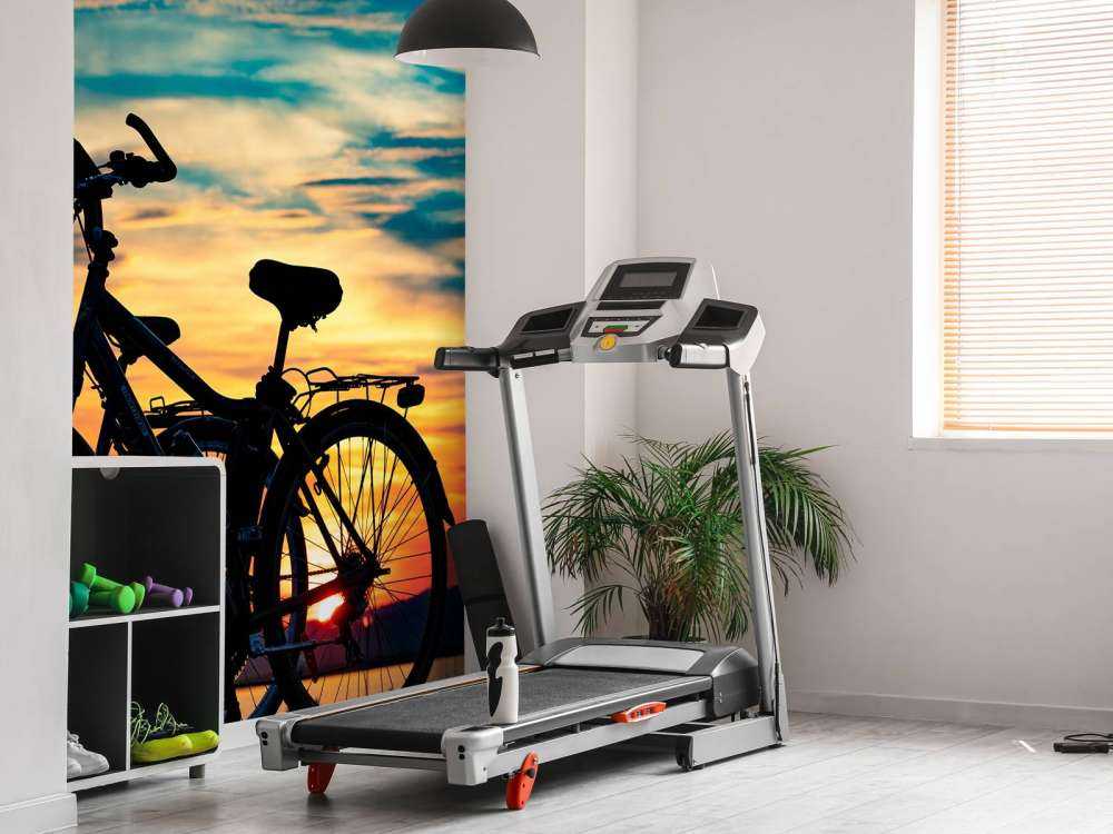 Radfahren bei Sonnenuntergang