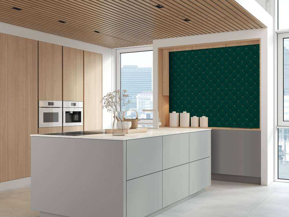 Dunkelgrünes Chesterfield-Muster